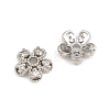 Brass Micro Pave Clear Cubic Zirconia Bead Caps CU-CBA6A75-28P-2
