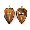 Natural Tiger Eye Pendants G-G470-03G-13-1