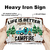 Camping Theme Vintage Metal Tin Sign AJEW-WH0189-112-3