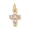 Brass Micro Pave Cubic Zirconia Pendants KK-A293-20G-04-1