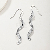 925 Sterling Silver Pave Moissanite Dangle Earrings for Women UU0527-4