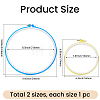 2Pcs 2 Colors Embroidery Hoops DIY-GF0014-40-2