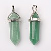 Natural Mixed Gemstone Double Terminated Pointed Pendants X-G-F295-04-2
