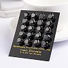 Heart 304 Stainless Steel Cubic Zirconia Stud Earrings X-EJEW-H306-19-6mm-2