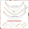6Pcs 3 Styles Alloy & Imitation Pearl Three-layer Boot Strap Chains HJEW-PH0002-14-2