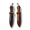 Natural Tiger Eye Big Pendants G-K338-41P-09-1