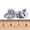 Animal Theme Blue and White Porcelain Beads PORC-Z007-05B-3