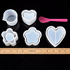 Heart & Flower Shape Silicone Storage Box Molds Kits DIY-PJ0001-04-7