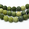 Round Frosted Natural TaiWan Jade Bead Strands LS-G-M248-4mm-02-4
