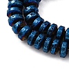 Electroplated Natural Lava Rock Beads Strands G-A256-E01-01H-2