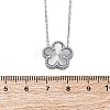 304 Stainless Steel Flower Pendant Cable Chain Necklaces for Women NJEW-U032-08P-5