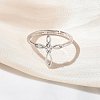 Brass Finger Rings for Women RJEW-K261-07A-P-2