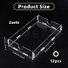 2 Bags Rectangle Acrylic Napkin Storage Box AJEW-DC0004-18-2