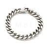 Non-Tarnish 201 Stainless Steel Curb Chain Bracelet for Men Women BJEW-H550-06C-P-1