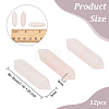 12Pcs Faceted Natural Rose Quartz Double Terminated Points G-OC0003-65-2