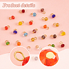 120Pcs 12 Colors Glass Charms PALLOY-AB00124-4