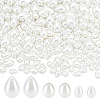 160Pcs 3 Styles Glass Pearl Teardrop Beads HY-NB0001-06B-1