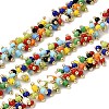 Handmade Glass Seed Beaded Cluster Chains CHC-K017-05G-1