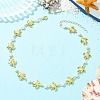 4Pcs 4 Styles Ocean 304 Stainless Steel Sea Animals Handmade Link Chain Necklaces with White Round Shell Pearl Beads NJEW-JN06097-6
