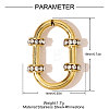 304 Stainless Steel Rhinestone Linking Rings STAS-OY007-88G-2