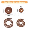 6 Strands 2 Style Natural Coconut Shell Rondelle Bead Strands COCB-HY0001-01-2