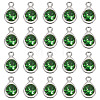 20Pcs Faceted Glass Charms RGLA-TADJ0001-01F-2