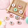 9Pcs 9 Styles Handmade Porcelain Enamel Beads PORC-YW0001-83-5