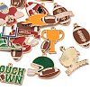 Rugby Alloy Enamel Pendants AL-K001-01-2