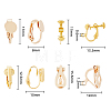 32Pcs 8 Style Brass Clip-on Earring Findings KK-HY0001-04-2