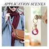 Alloy Resin Butterfly Keychains KEYC-TADJ0002-02G-O-7