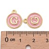 Golden Plated Alloy Enamel Charms ENAM-S118-07G-3