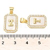 Brass Micro Pave Cubic Zirconia Pendants KK-C105-06G-3