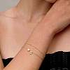 2Pcs 2 Styles Brass Beaded Bracelets & Satellite Chains Bracelets for Women FS-WG4A116-20-2