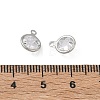 Brass Pave Clear Cubic Zirconia Charms CU-CBAD360-03P-01-3