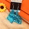 Sparkle Alloy Sequins Dangle Earrings for Women NE0138-8-1