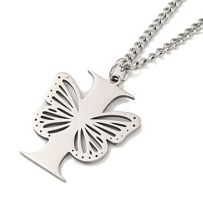 201 Stainless Steel Necklaces NJEW-Q336-01I-P-1