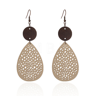 Iron Wood Dangle Earrings FS-WG274A8-01-1