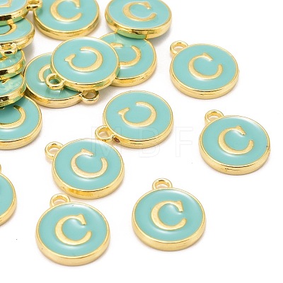 Golden Plated Alloy Enamel Charms ENAM-S118-05C-1