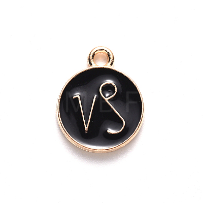 Alloy Enamel Pendants X-ENAM-S124-01B-08E-1