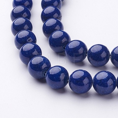 Natural Mashan Jade Round Beads Strands X-G-D263-10mm-XS09-1