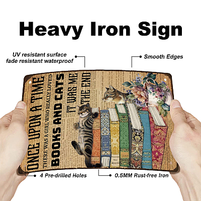 Vintage Metal Tin Sign AJEW-WH0189-202-1