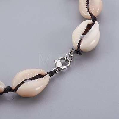 Cowrie Shell Beads Anklets AJEW-AN00233-1