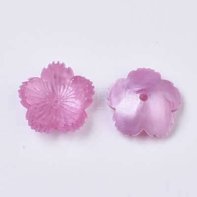 5-Petal Plastic Bead Caps KY-T015-21B-B01-1