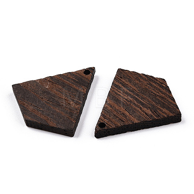 Natural Wenge Wood Pendants WOOD-T023-45-1