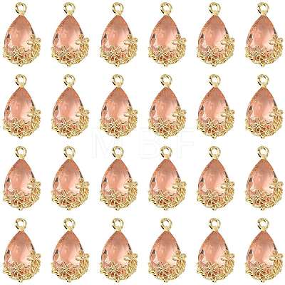 Transparent Glass Pendants GLAA-FZ0001-02K-1