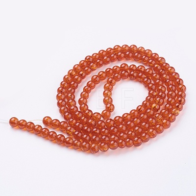 Spray Painted Crackle Glass Beads Strands X-CCG-Q001-6mm-09-1
