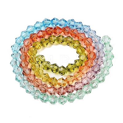 Gradient Color Baking Painted Glass Bead Strands DGLA-A039-T2mm-A015-1