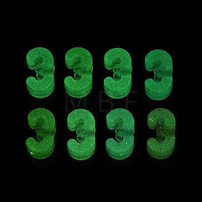 Luminous Frosted Transparent Acrylic Beads TACR-T029-21D-1