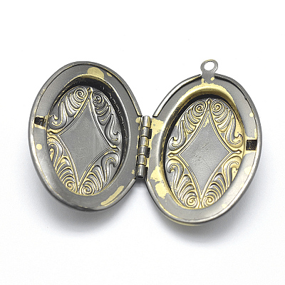 Brass Locket Pendants X-KK-F717-08AB-NR-1
