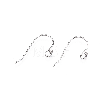 Anti-Tarnish Rhodium Plated 925 Sterling Silver Earring Hooks STER-N016-29P-1